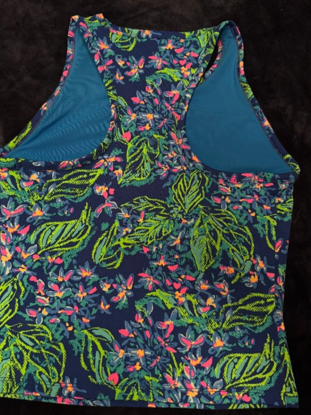 Lilly Pulitzer Luxlectic Matching Activewear Set Medium Floral Tank/leggings EUC